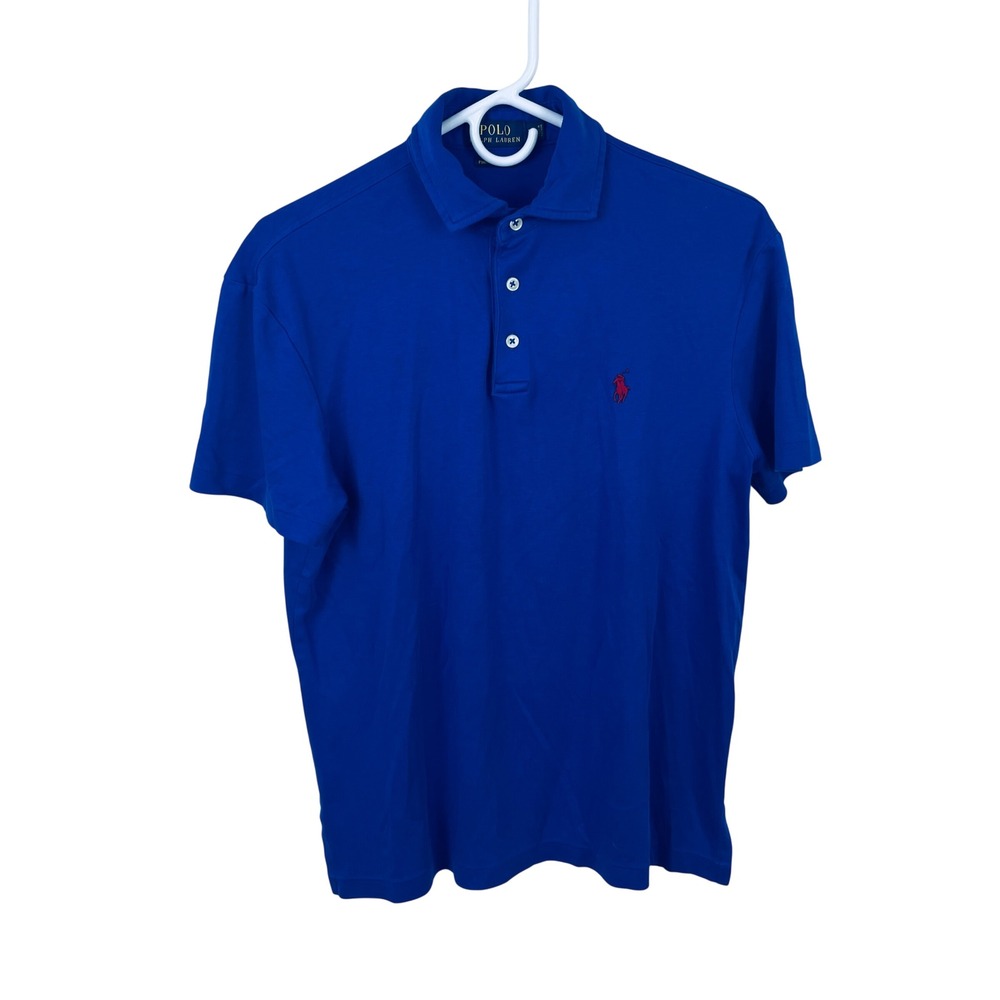 Polo Ralph Lauren Mens Royal‎ Blue Pima Soft Touch Cotton Polo Shirt Size M